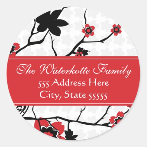 Cherry Blossom Modern Address Labels