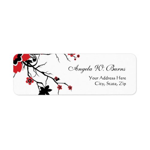 Cherry Blossom Modern Custom Address Labels