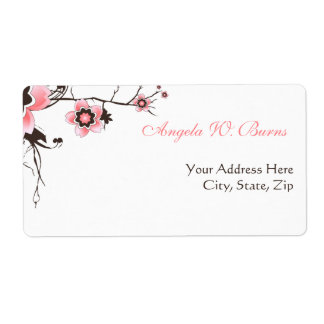 Cherry Blossom Modern Custom Address Labels