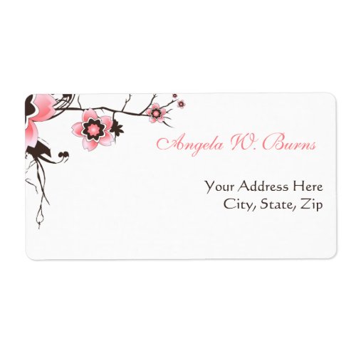 Cherry Blossom Modern Custom Address Labels