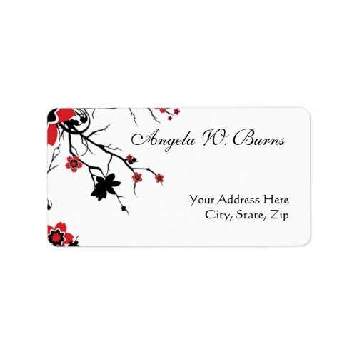 Cherry Blossom Modern Custom Address Labels