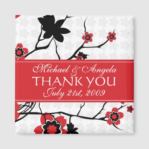 Cherry Blossom Modern Thank You Magnet