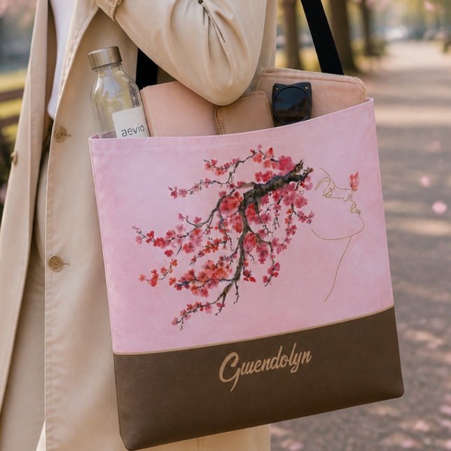 Cherry Blossom Mother Personalized Tote Bag (Creator Uploaded)