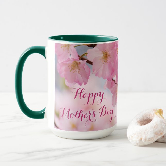 Cherry Blossom Mother's Day Mug (With Donut)