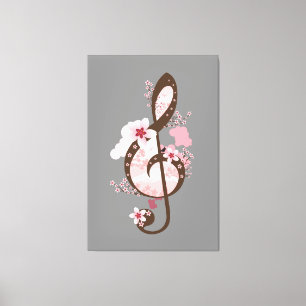 Cherry Blossom Music Canvas Print