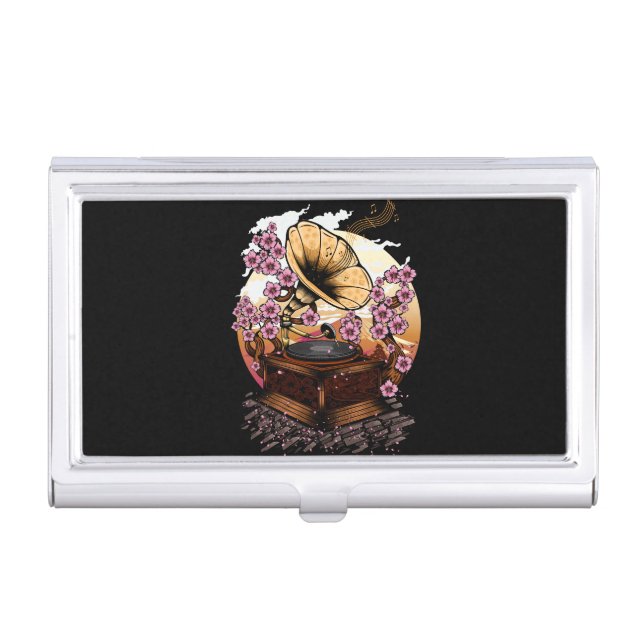 Cherry Blossom Musical Business Card Case (Front)