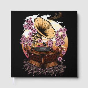 Cherry Blossom Musical Foil Guest Book