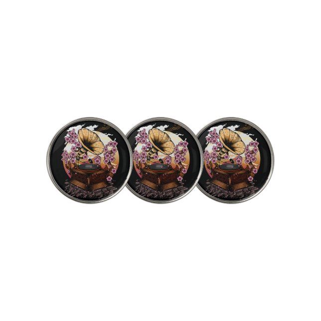 Cherry Blossom Musical Golf Ball Marker (3 Up)