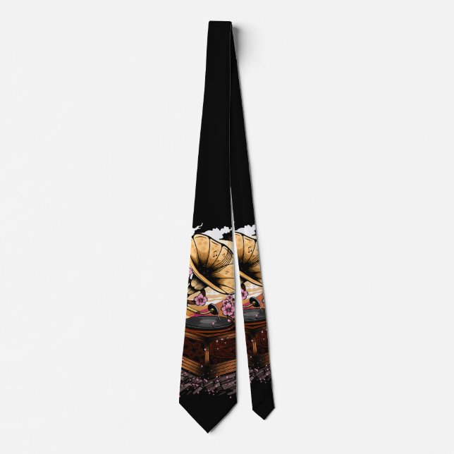 Cherry Blossom Musical Neck Tie (Front)
