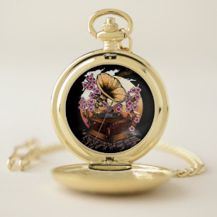 Cherry Blossom Musical Pocket Watch