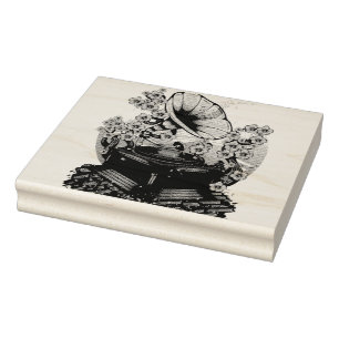 Cherry Blossom Musical Rubber Stamp