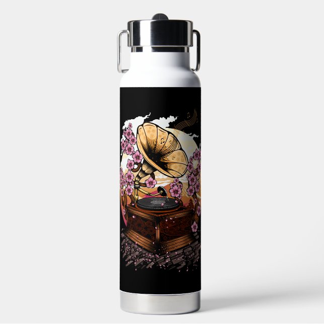 Cherry Blossom Musical Water Bottle (Front)
