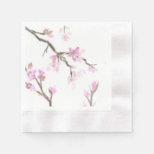 Cherry Blossom Napkins | Zazzle