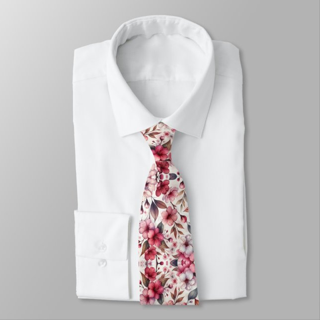 Cherry Blossom Neck Tie (Tied)