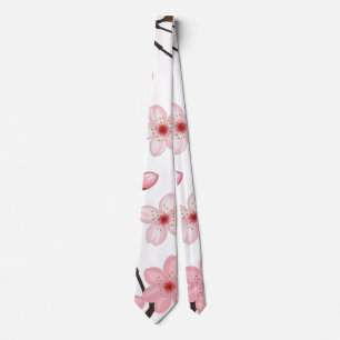 Cherry blossom neck tie