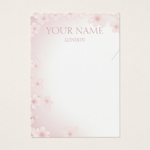 Cherry blossom necklace or bracelet display card