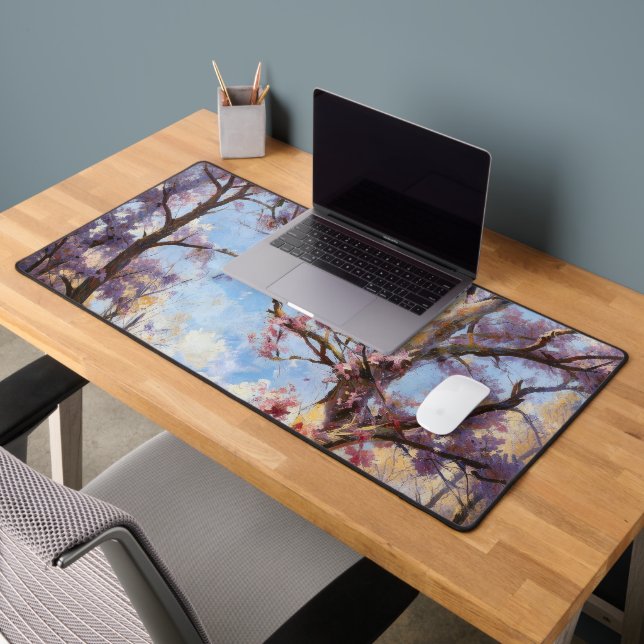 Cherry Blossom Oil Painting Desk Mat (Office 2)