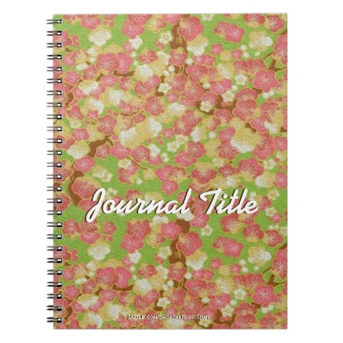 Cherry Blossom Oil Painting Personalized Notebook