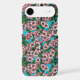 Cherry blossom on blue iPhone 17 air case