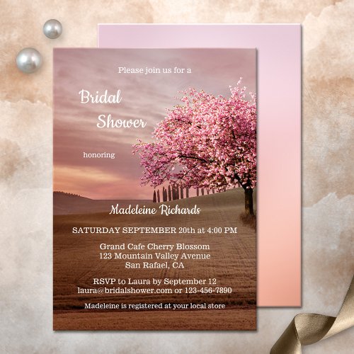 Cherry Blossom Orchard Bridal Shower Invitation