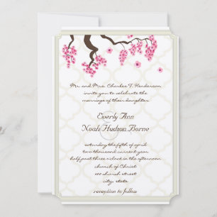 Cherry Blossom Orchard Grove Tree Branch Wedding  Invitation