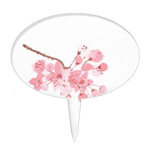 Cherry blossom original watercolour cake topper