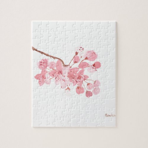 Cherry blossom original watercolour jigsaw puzzle