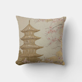 Cherry Blossom Pagoda Accent Pillow