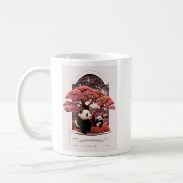 Cherry Blossom Panda Coffee Mug (Left)