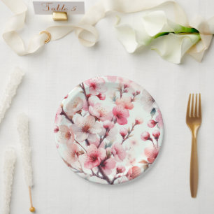Cherry Blossom Paper Plates