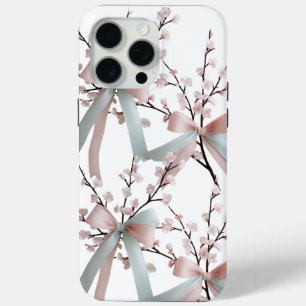 Cherry Blossom Pastel Bow iPhone 15 Pro Max Case 