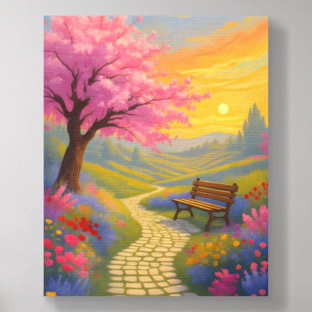 Cherry Blossom Path Foam Core Photo Tile (Front Set)