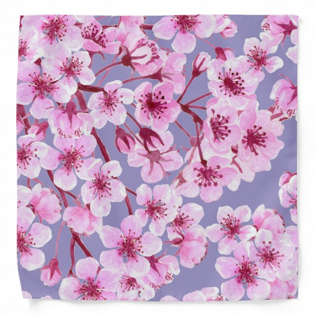 Cherry blossom pattern bandana (Front)
