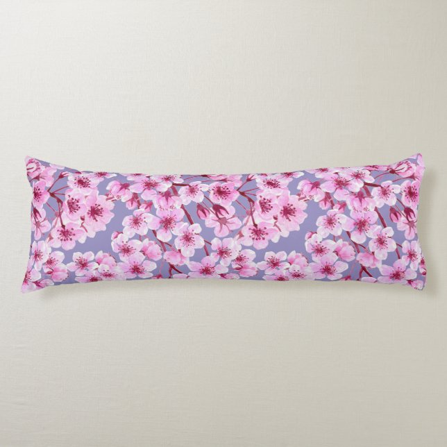 Cherry blossom pattern body pillow (Front)