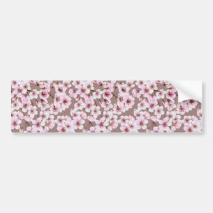 Cherry blossom pattern bumper sticker
