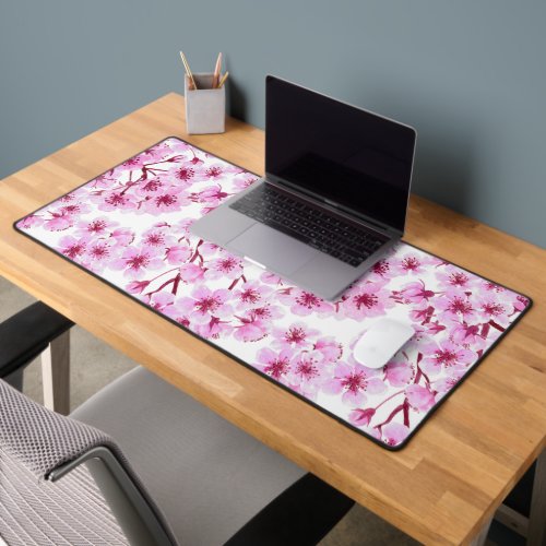 Cherry blossom pattern desk mat