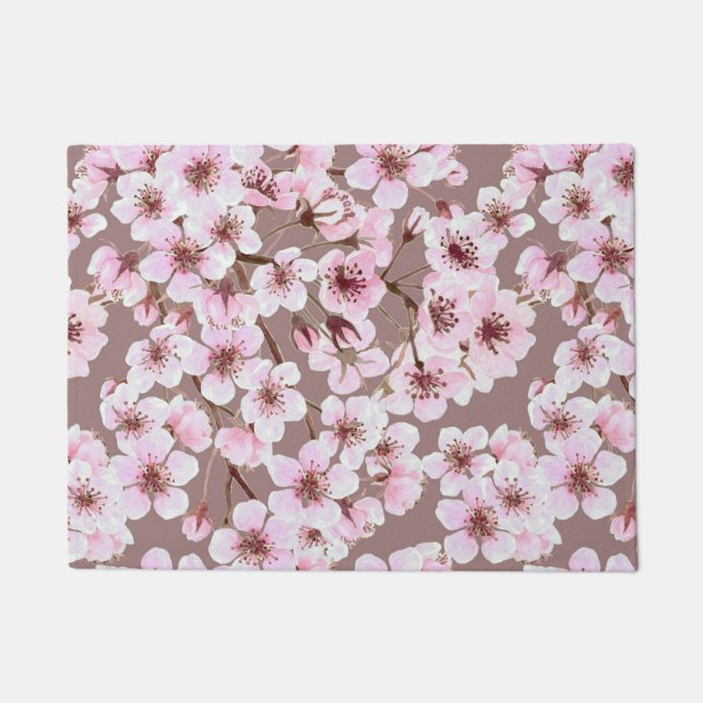 Cherry blossom pattern doormat (Front)
