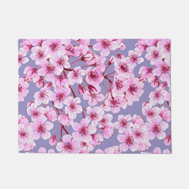 Cherry blossom pattern doormat (Front)