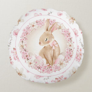 CHERRY BLOSSOM PATTERN EASTER ROUND PILLOW