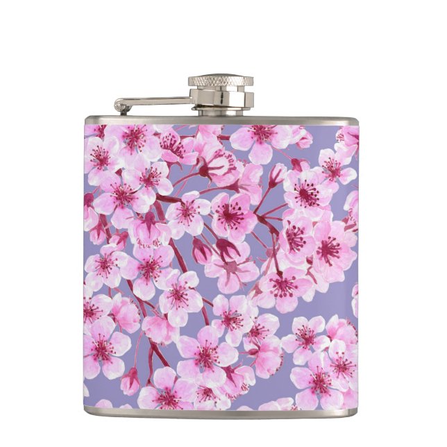 Cherry blossom pattern flask (Front)