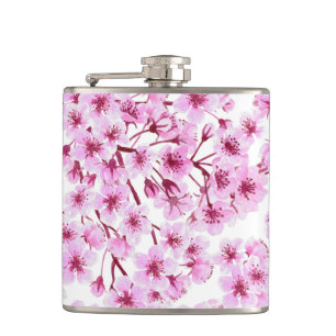 Cherry blossom pattern flask