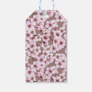 Cherry blossom pattern gift tags