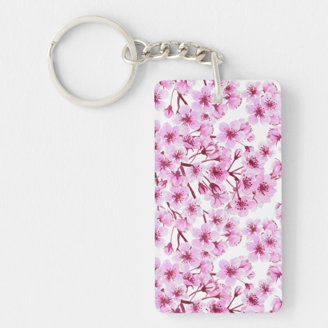 Cherry blossom pattern keychain (Front)