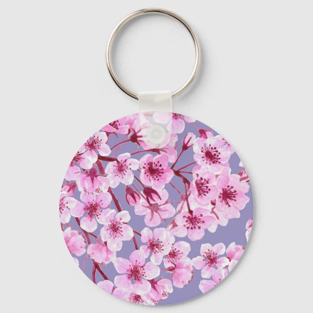 Cherry blossom pattern keychain (Front)