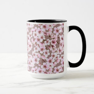 Cherry blossom pattern mug