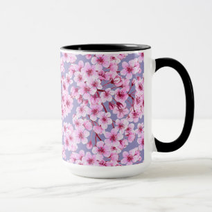 Cherry blossom pattern mug