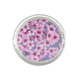 Cherry blossom pattern ring