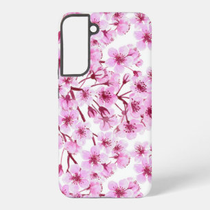 Cherry blossom pattern samsung galaxy s22+ case