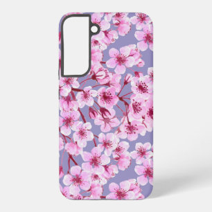 Cherry blossom pattern samsung galaxy s22+ case