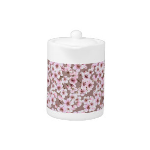 Cherry blossom pattern teapot